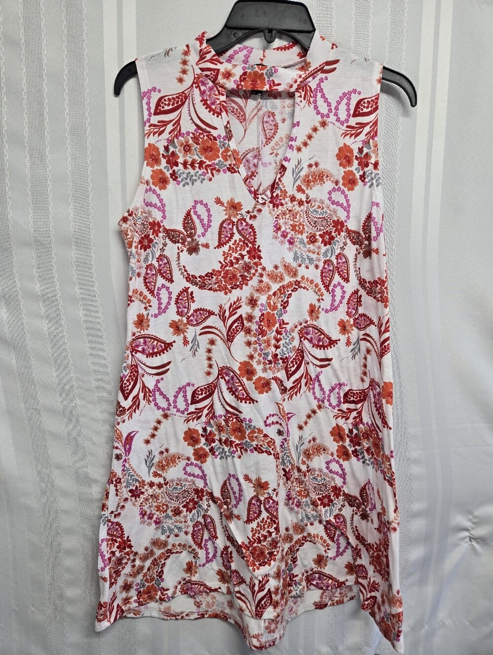JOE BOXER WOMEN'S MULTICOLOR FLORAL PRINT SLEEVELESS DRESS SIZE LARGE